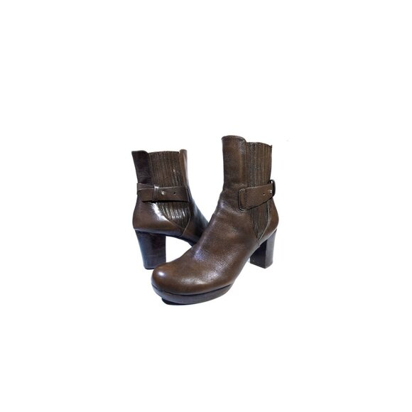 Chie Mihara Boots Brown Leather Ankle Boots Womens 41 Womens 10.5 - Picture 1 of 8